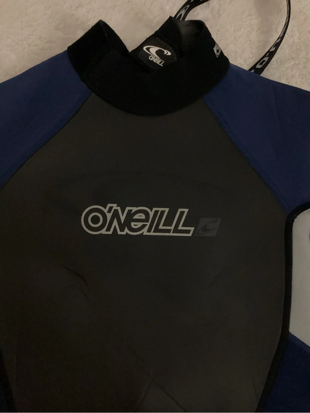 O'Neill Ladies Navy & Gray Short-Sleeve One-Piece Wetsuit
